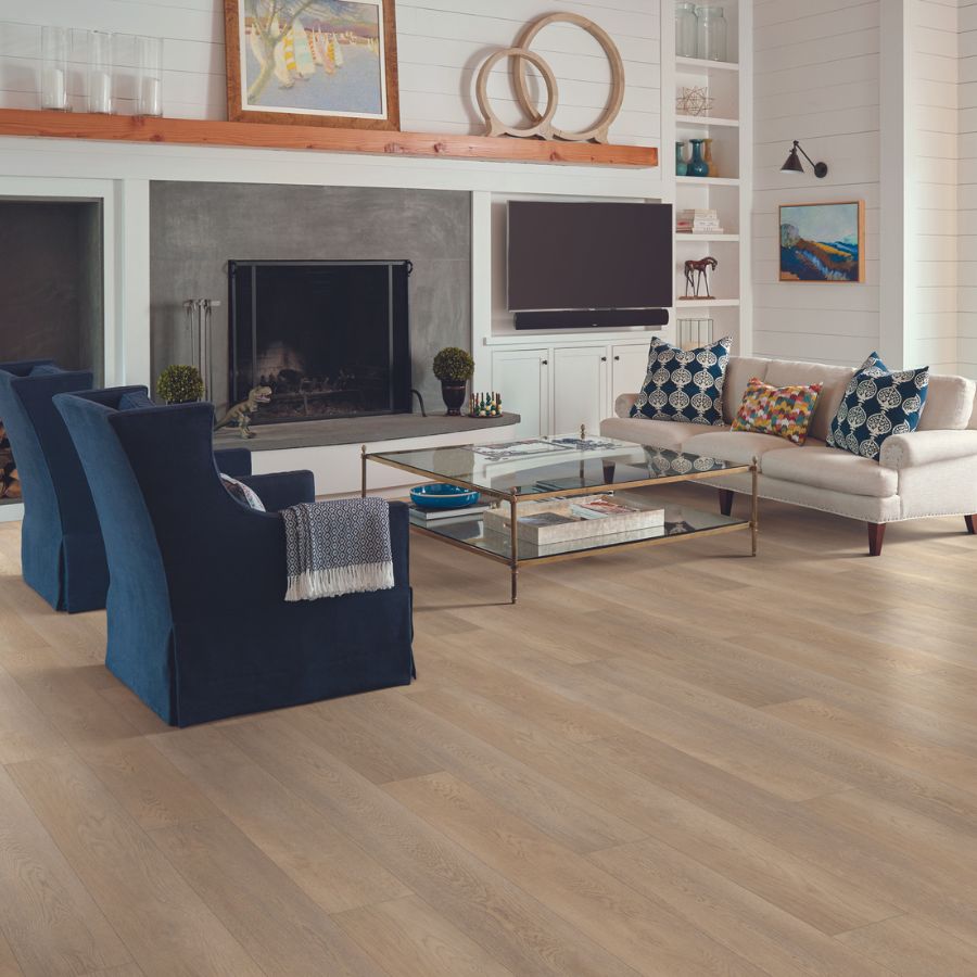 Luxury vinyl floors in a living room